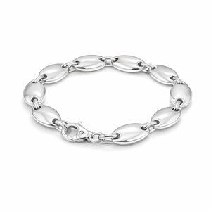 Tiffany & Co. Pebble Link Oval Bracelet Sterling Silver Italy Vintage W/ Pouch